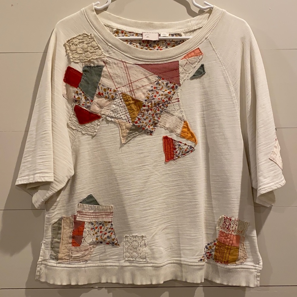 Anthropologie patchwork top